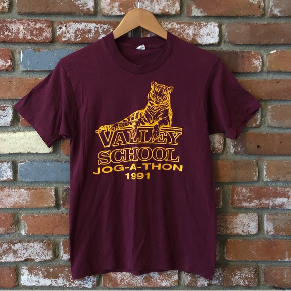 Vintage Other - SOLD Vintage 1991 Valley School JOG-ATHAN Single Stitch T-shirt